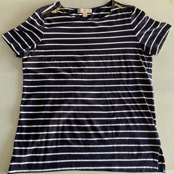 Michael Kors Navy and White Striped Top - Picture 1 of 2